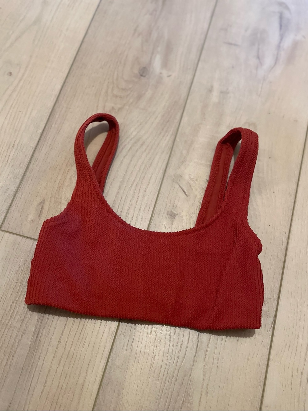 OLD NAVY RIBBED SCOOP SWIM XS RUST RUSSET MOON COLOR